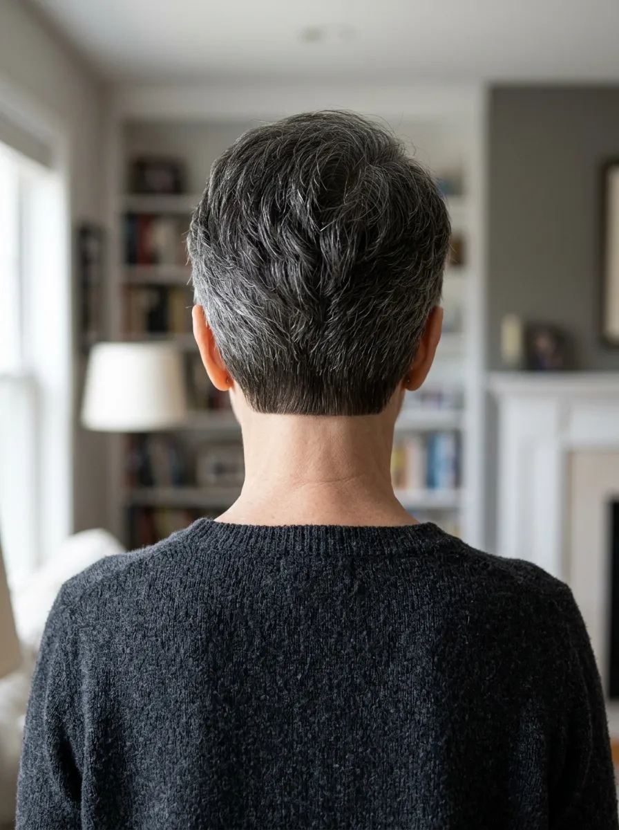 The Structured Pixie with Clean Nape