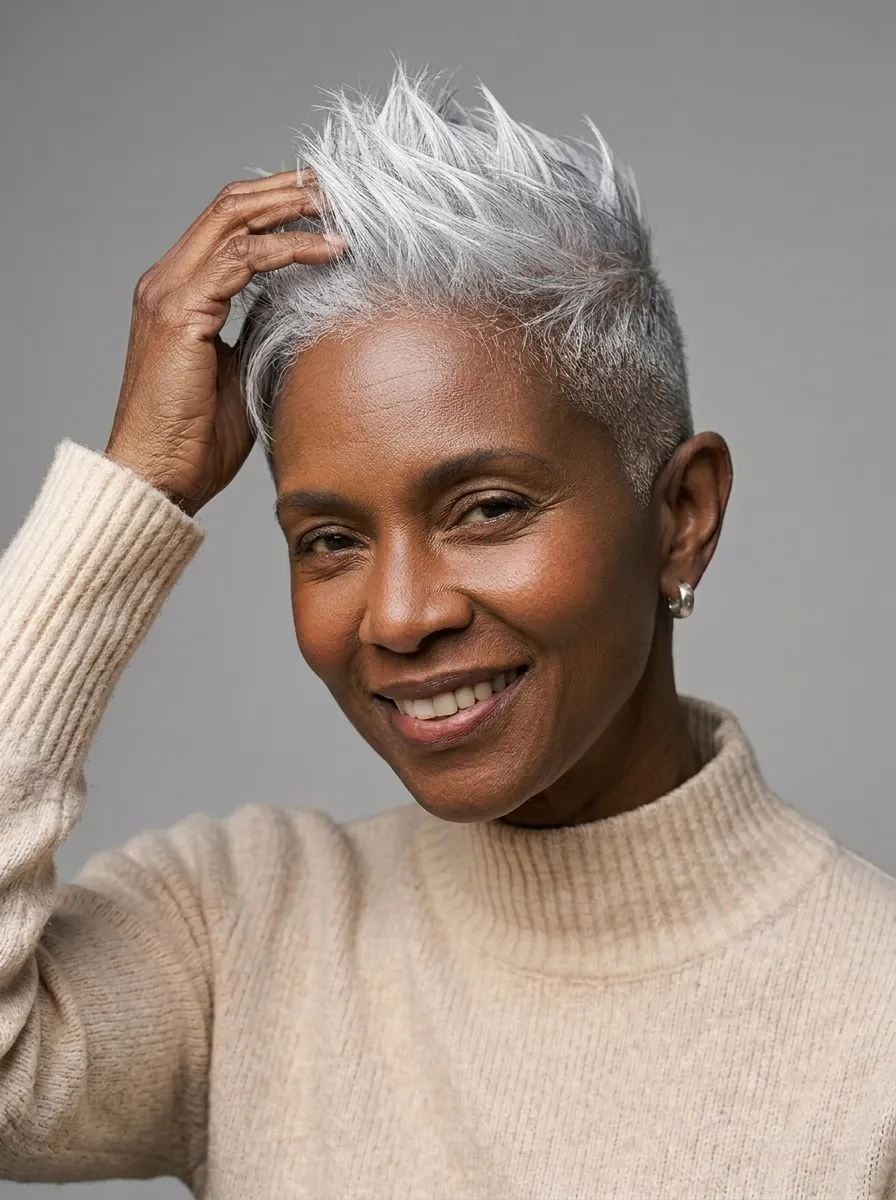 Textured Pixie with Deep Roots