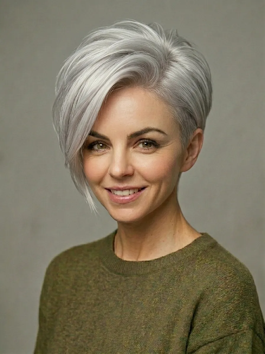 Asymmetrical Silver Sweep