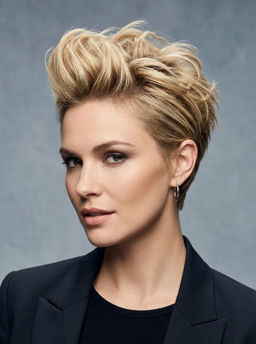 Voluminous Choppy Pompadour