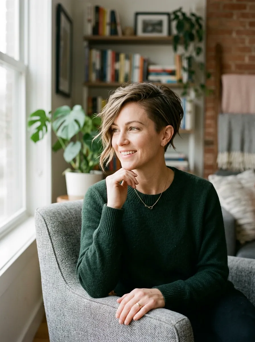Asymmetrical Side-Swept Pixie