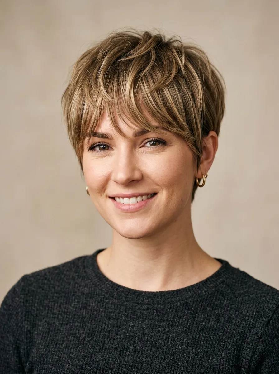 Layered Front Tapered Pixie
