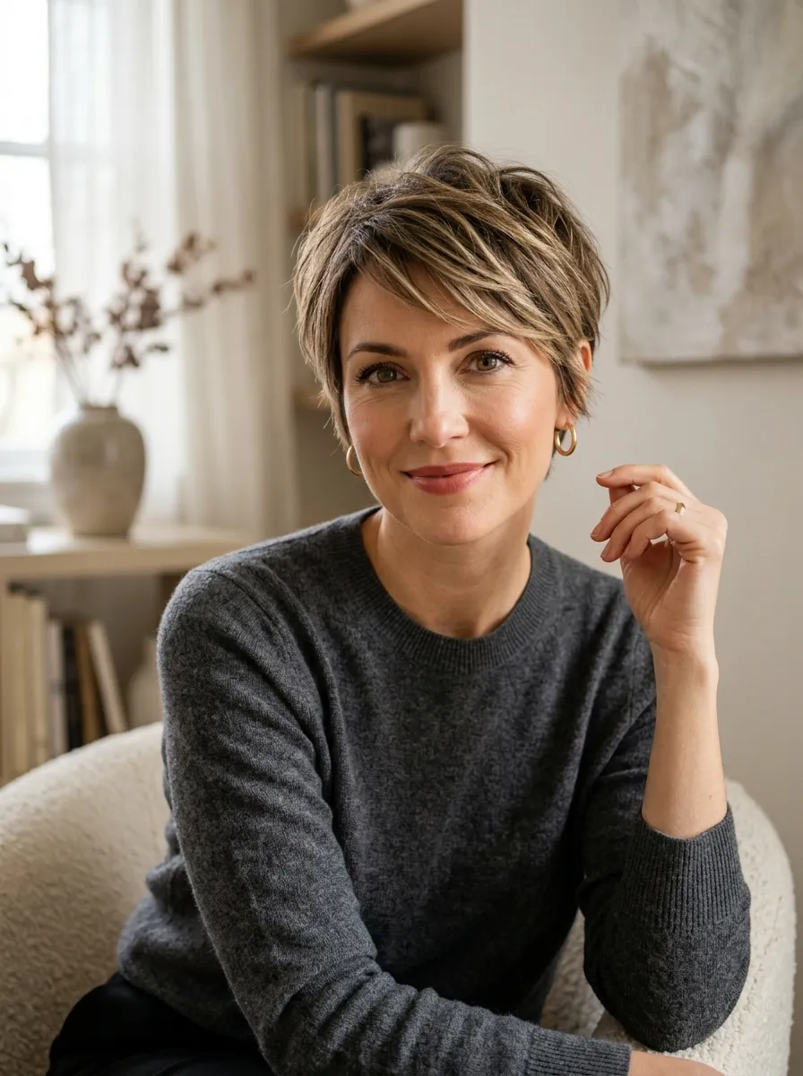 Layered Textured Pixie