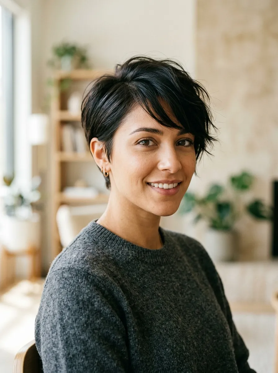 Pixie with Mini Side Bangs