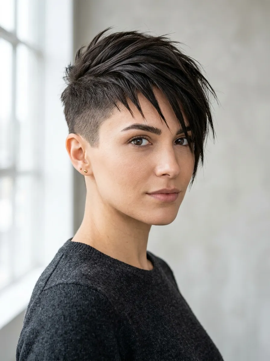 Razor-Cut Asymmetrical Pixie