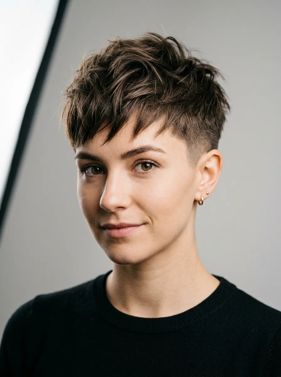 Short Tapered Pixie with Texture