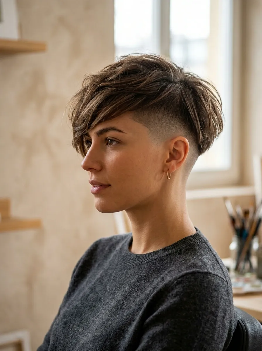 Side-Tapered Asymmetrical Pixie