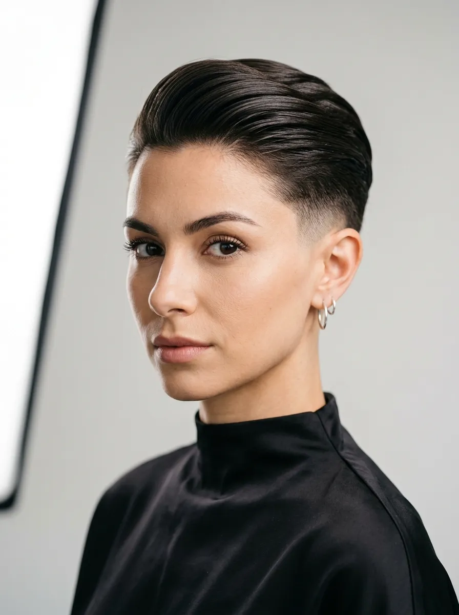 Sleek Back Tapered Pixie