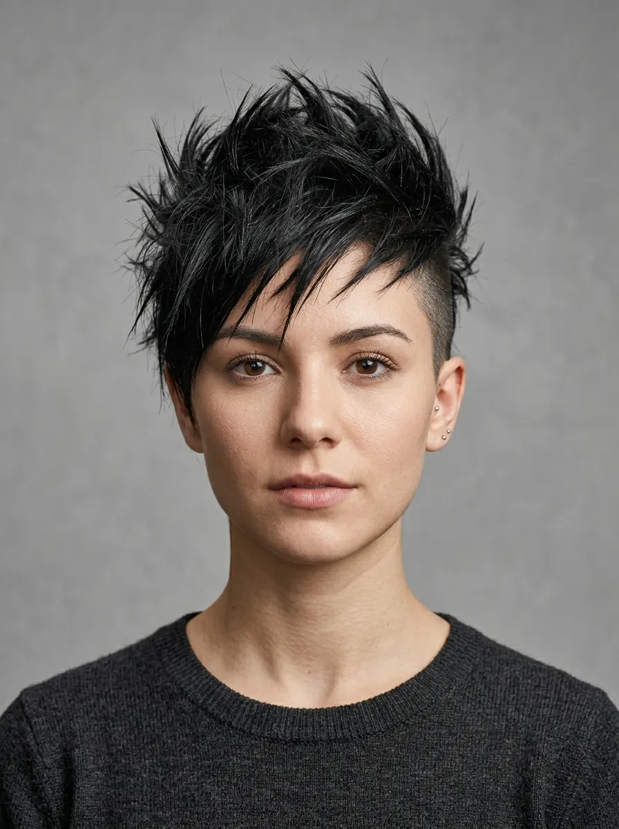 Spiky Top Asymmetrical Pixie