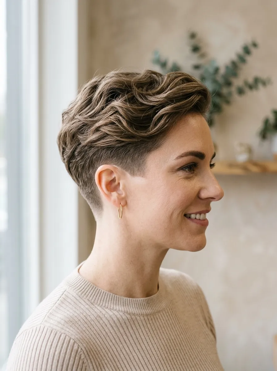 Tapered Pixie with Soft Waves