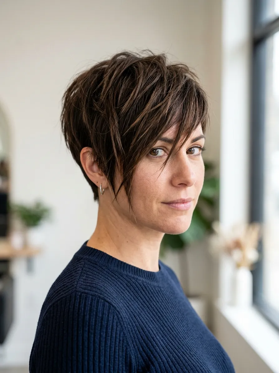 Textured Long-Front Pixie