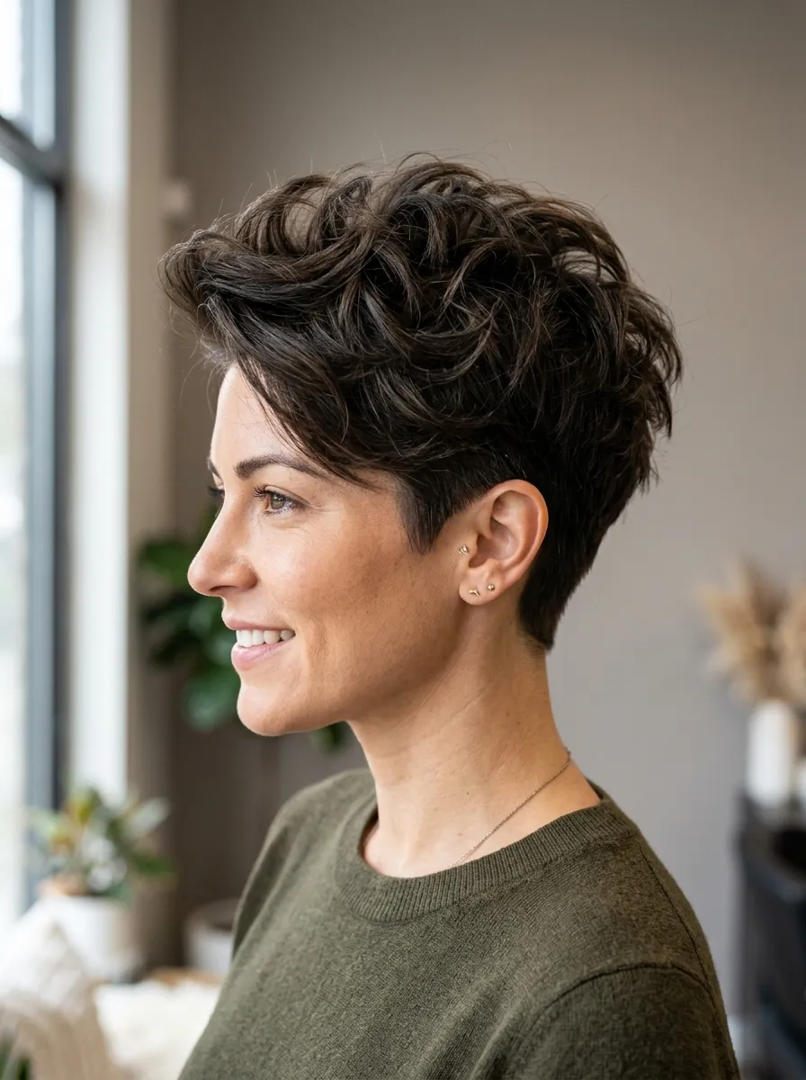 Voluminous Top Tapered Pixie