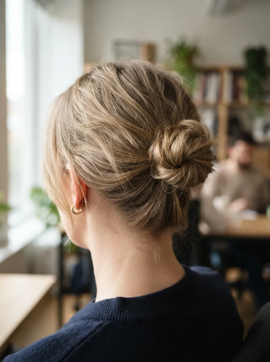 Bun For Thin Fine Hair Using A Hair Powder Base