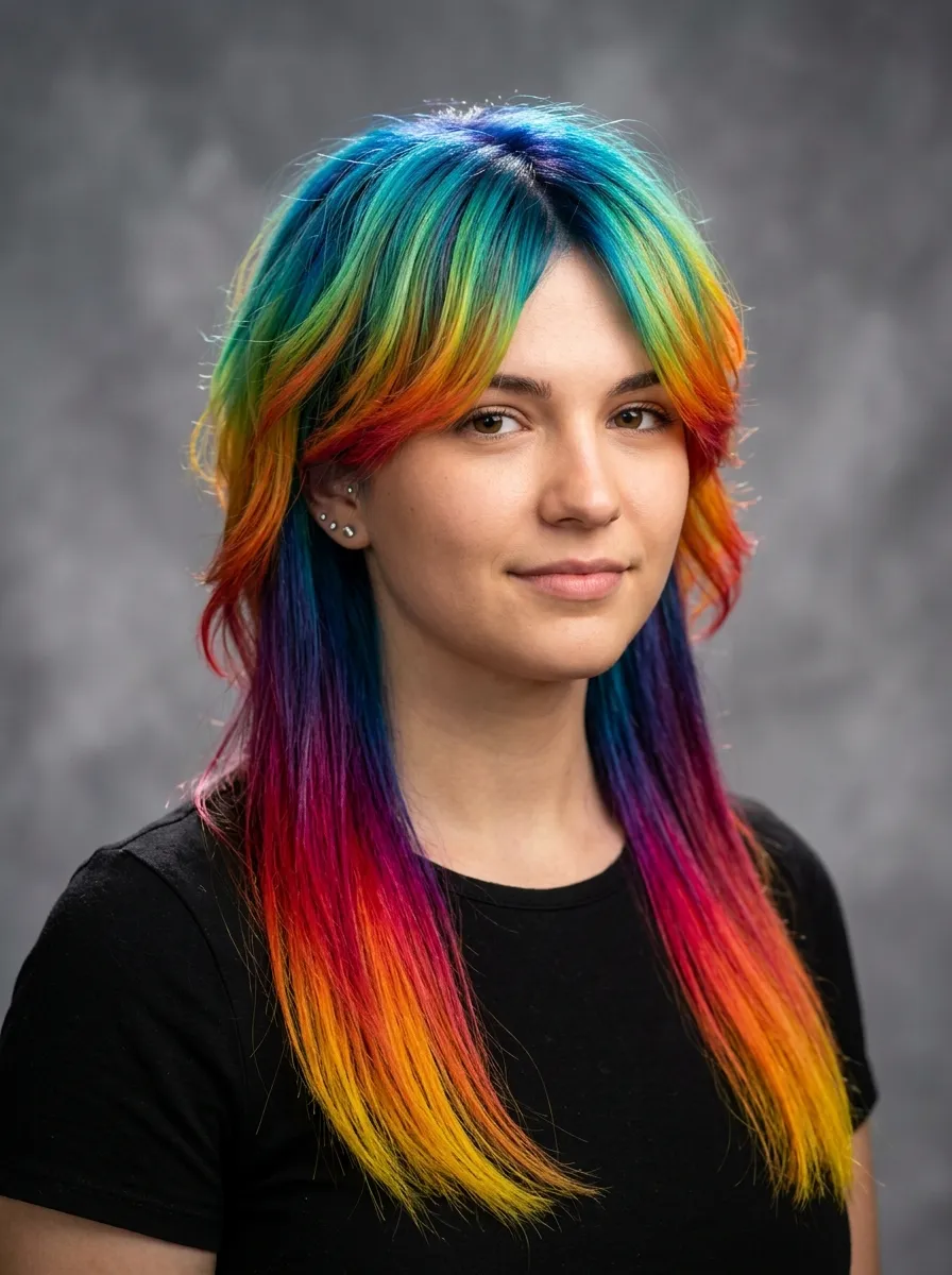 Rainbow Colored Jellyfish Cut