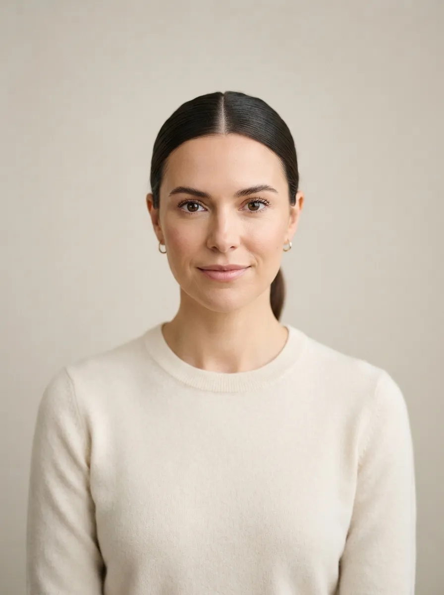The Low Ponytail with a Middle Part