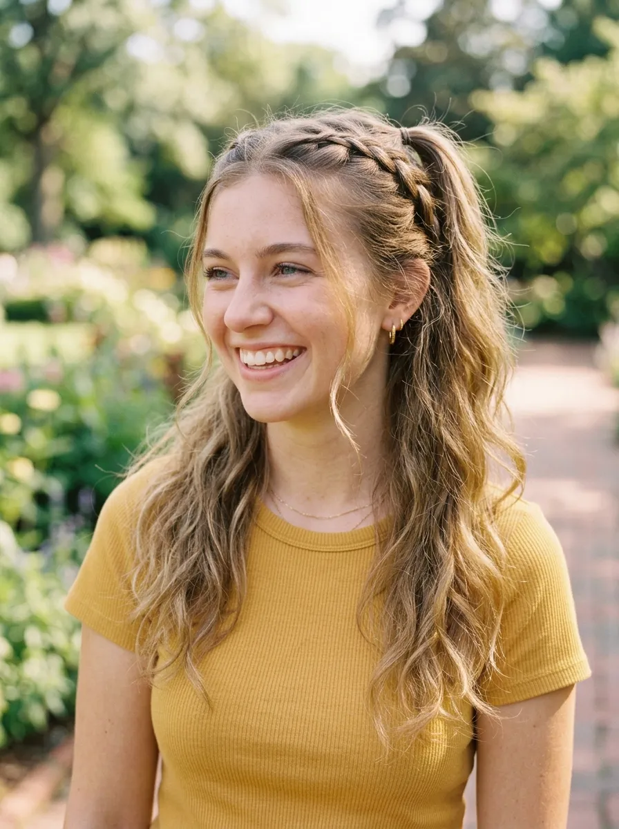 Half Braided Pigtails