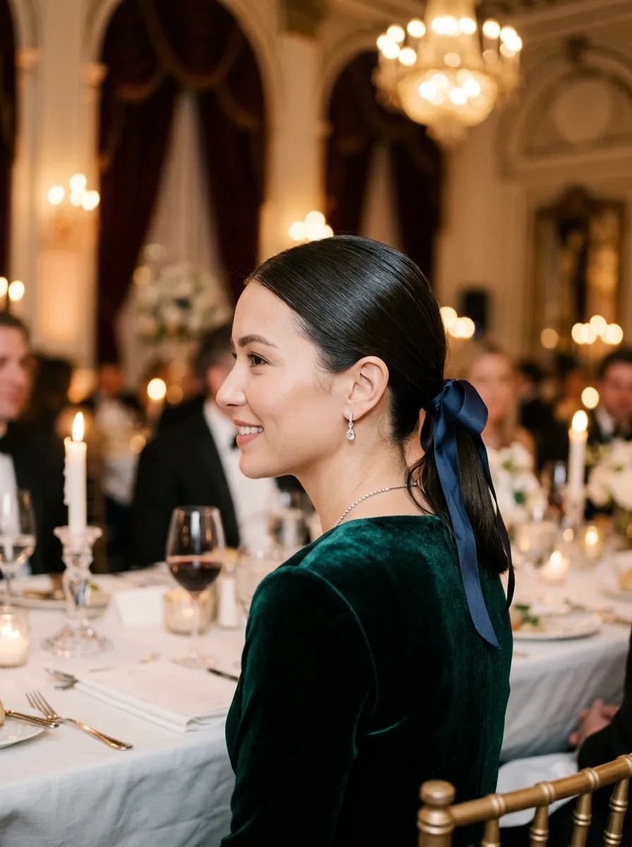 Elegant Low Ponytail With a Bow