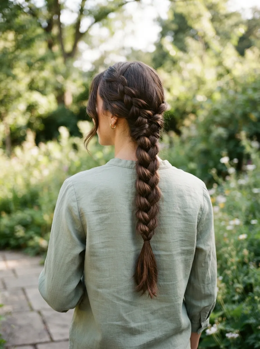 Low Braided Ponytail