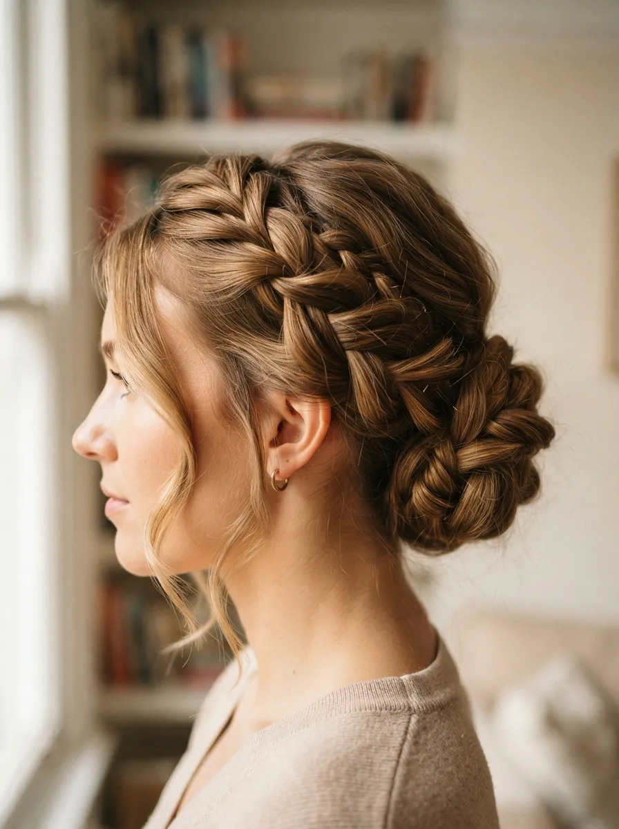 Twisted Updo with Face-Framing Pieces