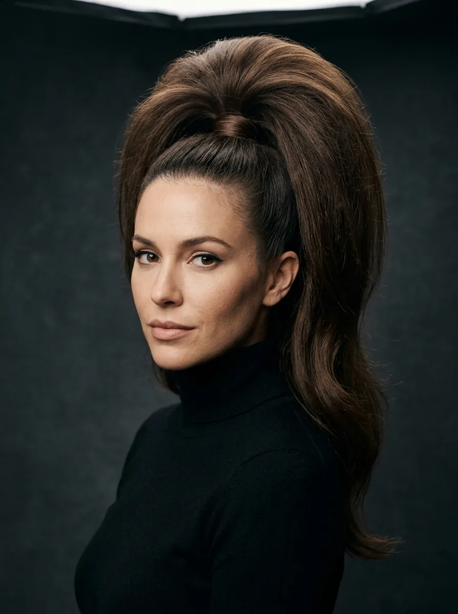 Teased High Ponytail For Extra Volume