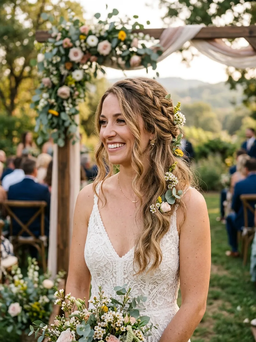 Bohemian Braided Half Up