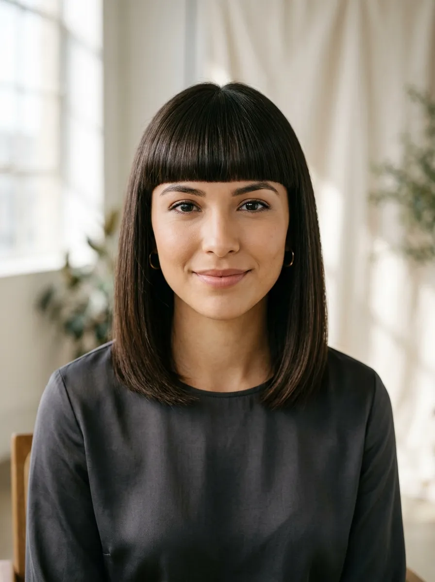 Blunt Bottleneck Bangs