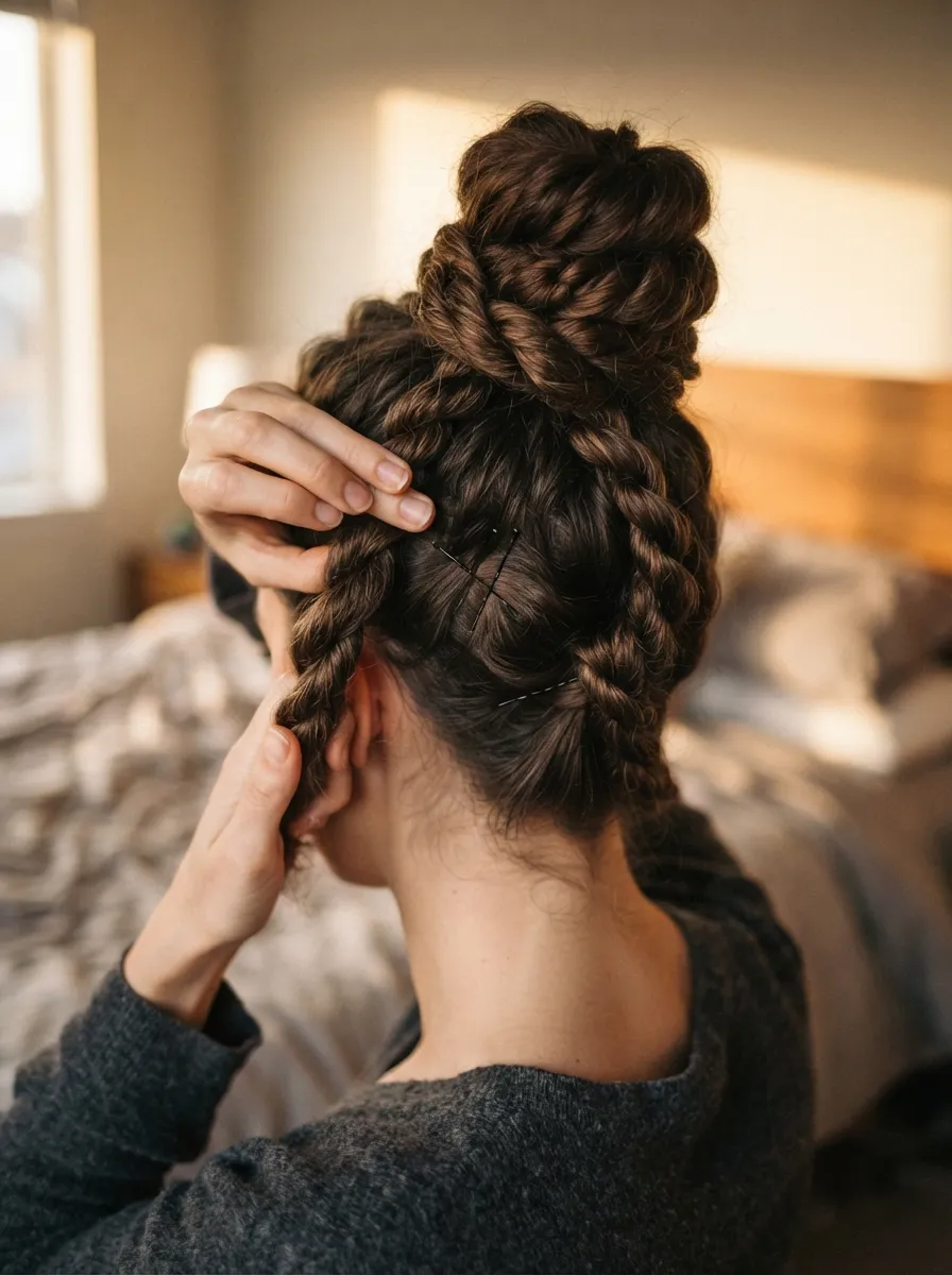Twisted Rope High Bun