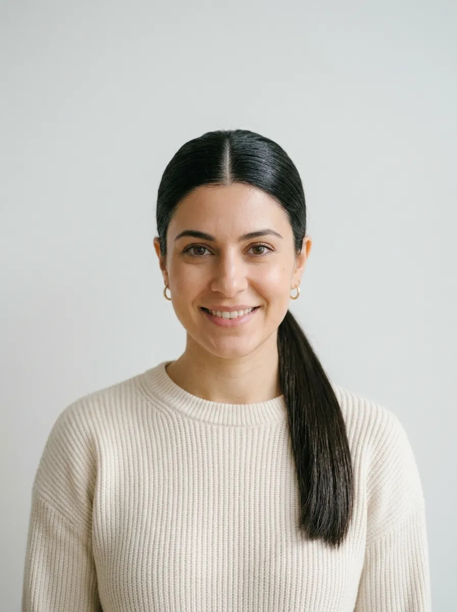 Ponytail with a Middle Part