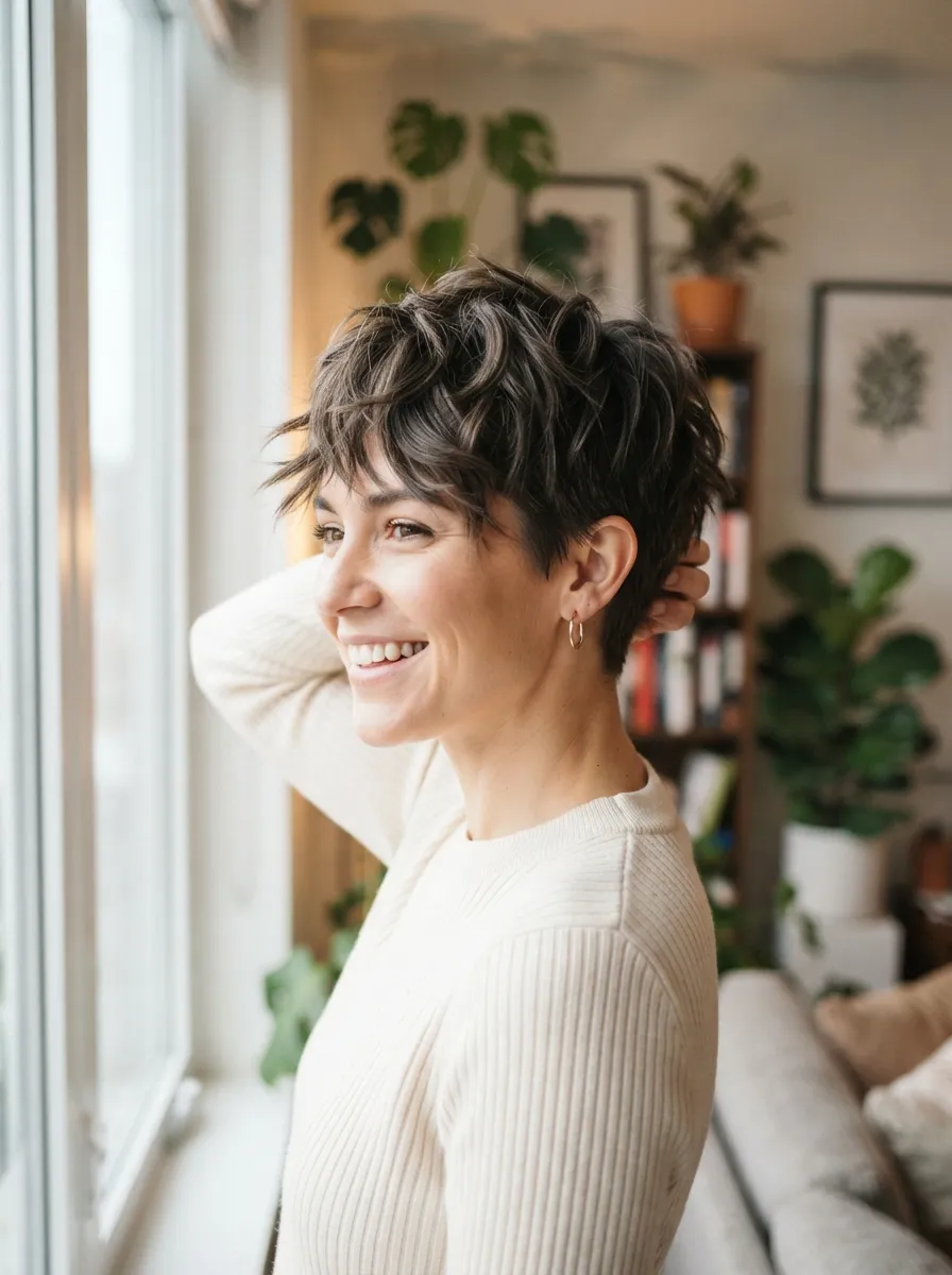 Layered Pixie for Short Hair
