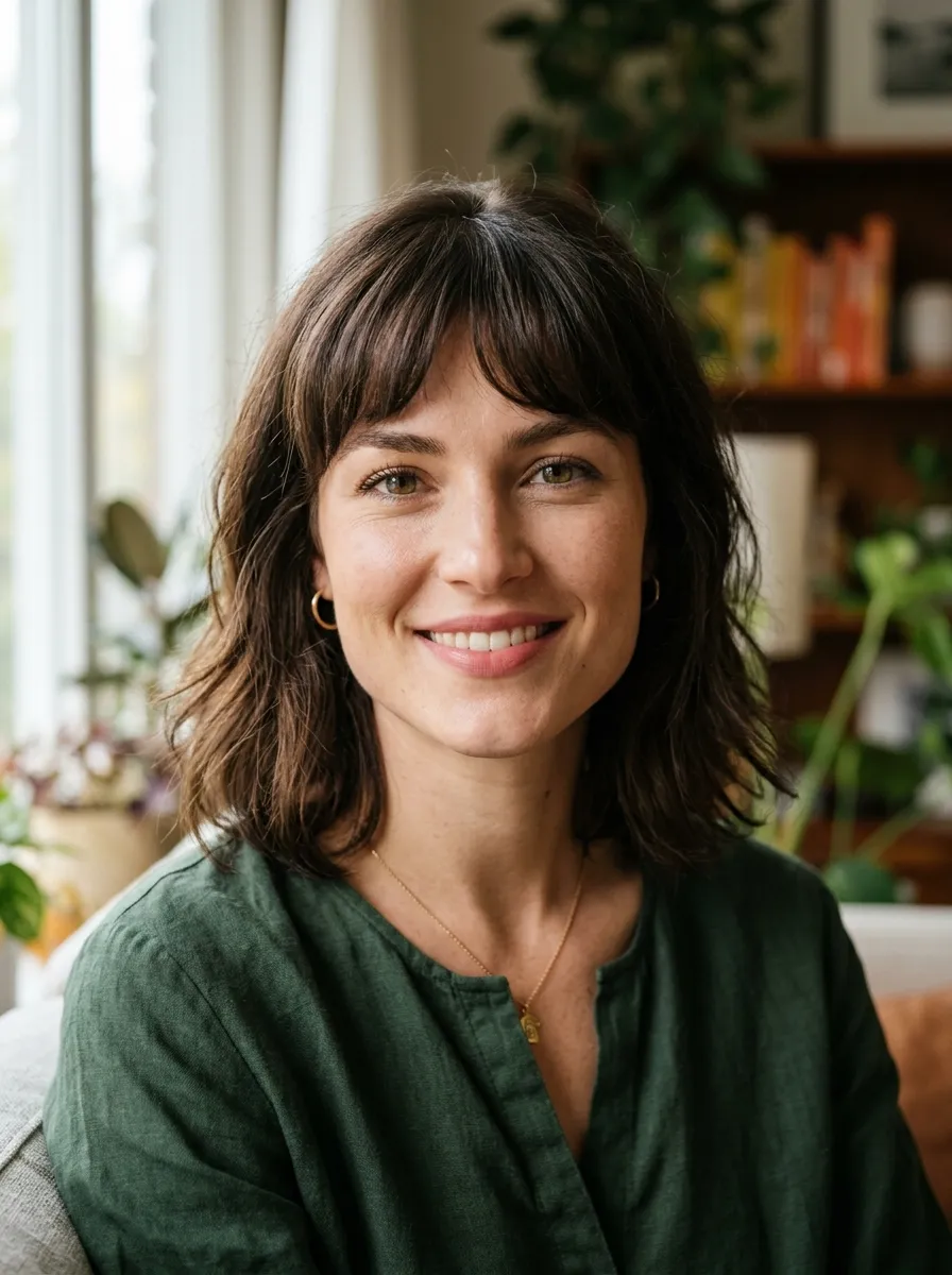 Bangs For Square Face Shapes Using Soft Layers