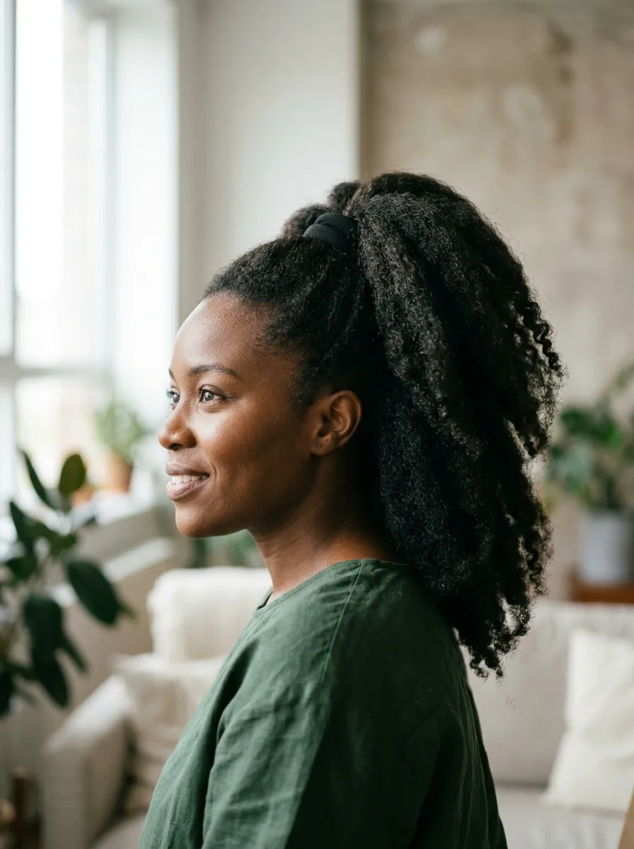 High Ponytail For Thick, Coarse Hair