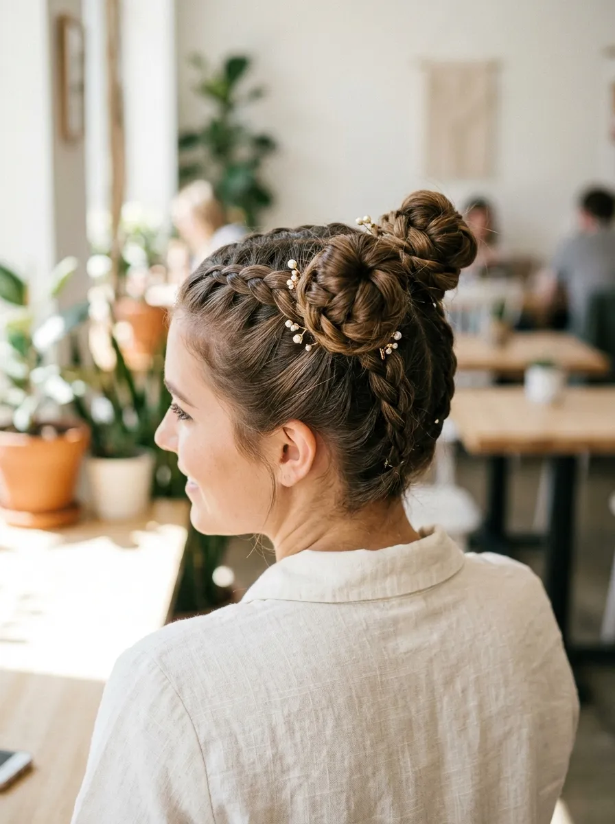 Braided Pigtail Buns