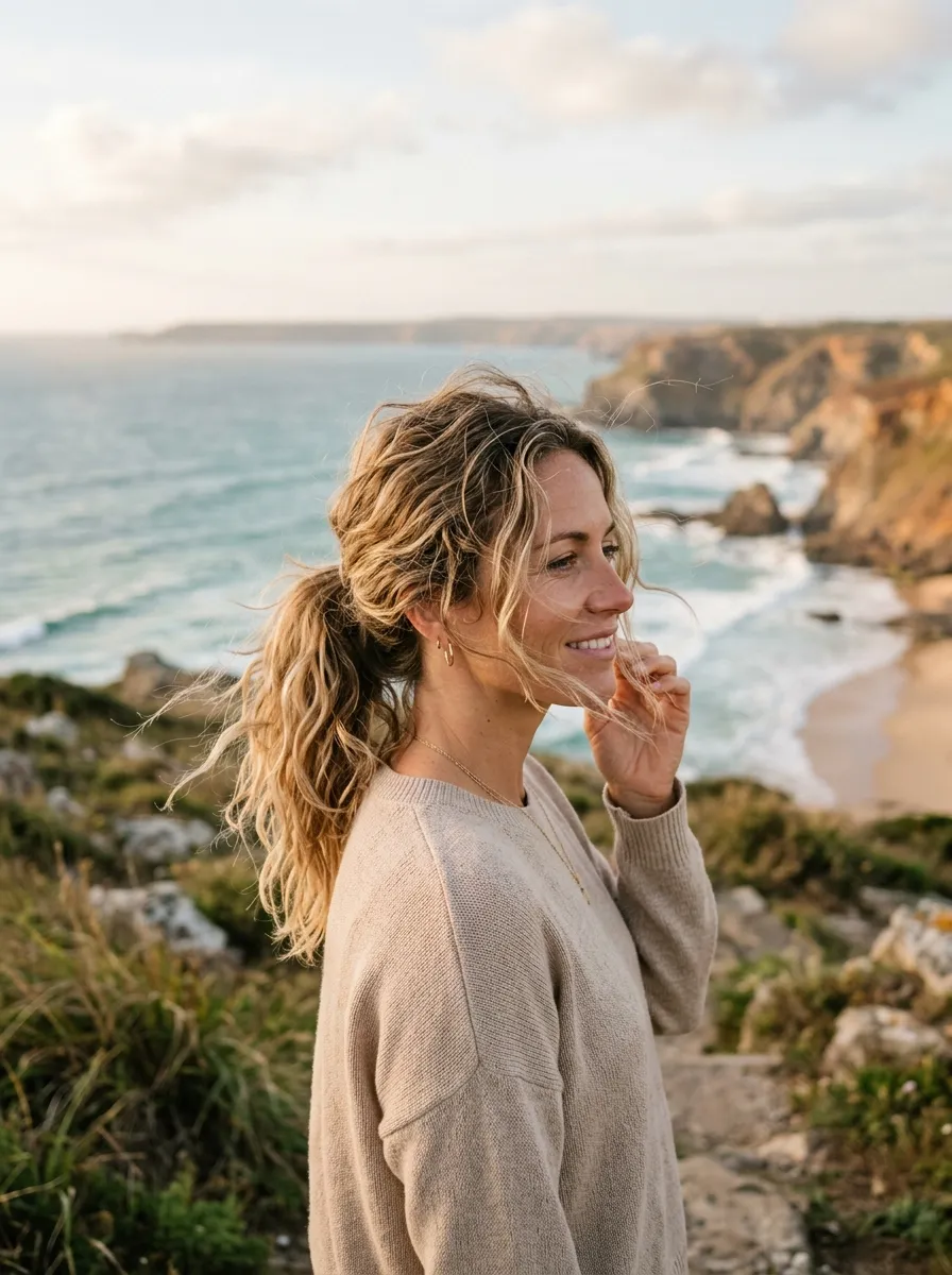 Wavy Beach Ponytail