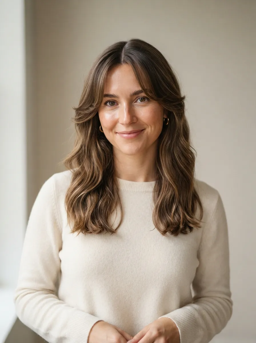 Long Bangs with a Middle Part