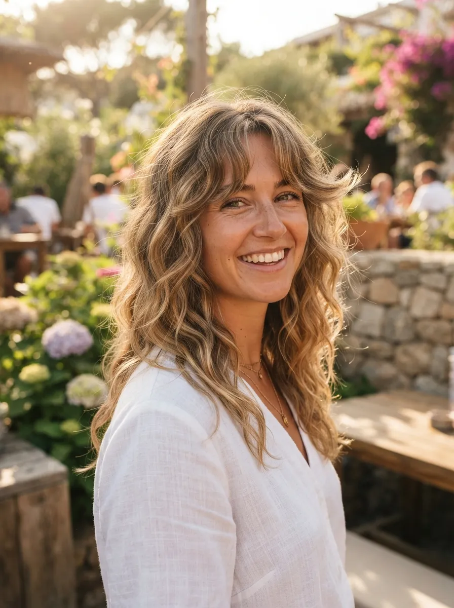 Curtain Bangs For Wavy Beachy Hair