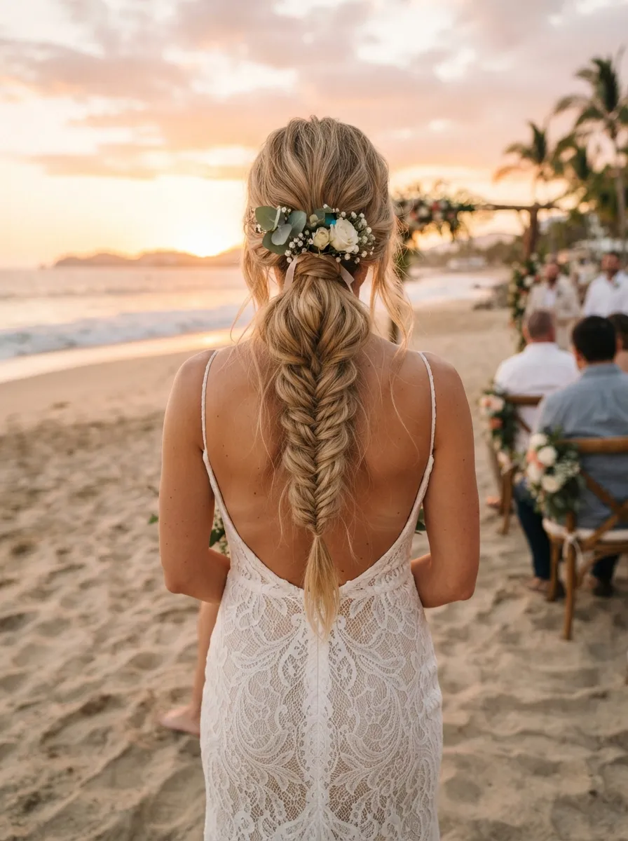 Ponytail With a Fishtail Braid