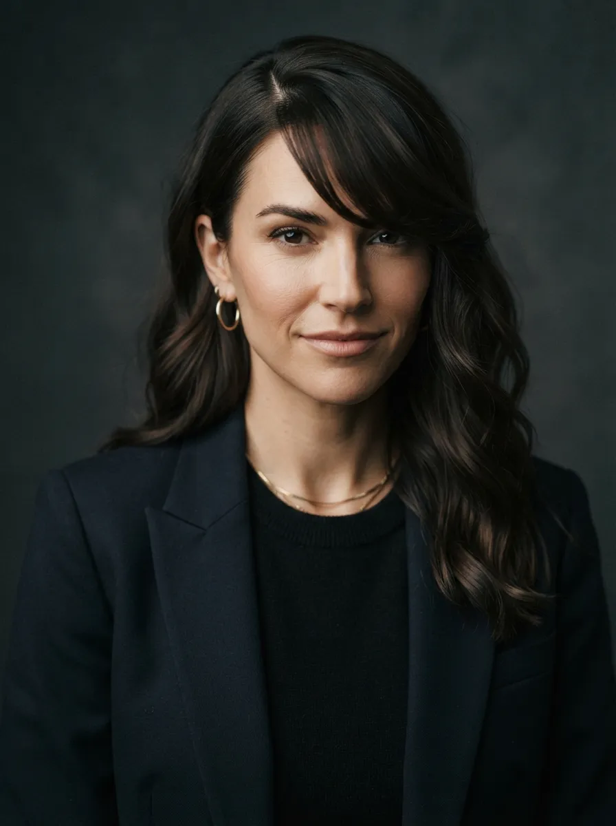 Long Bangs with a Deep Side Part