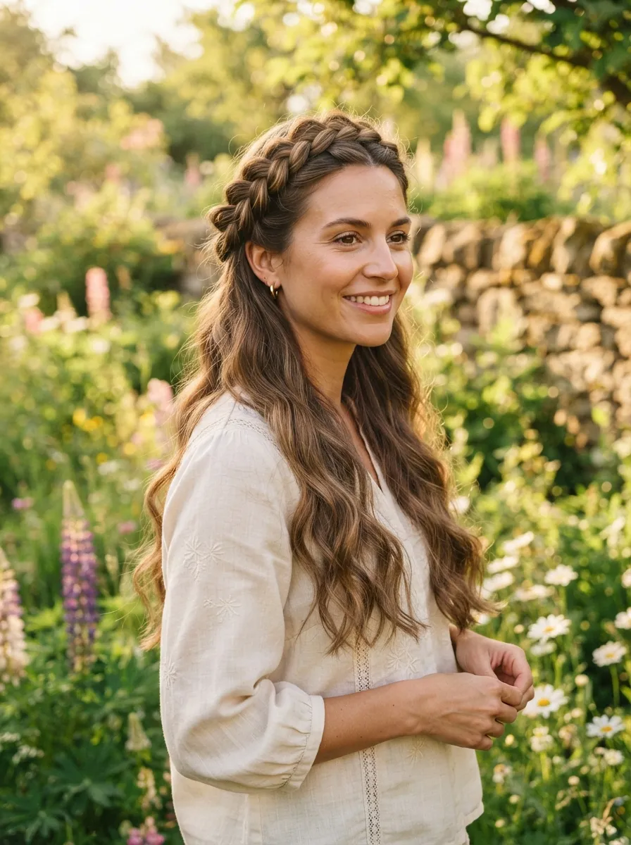 Braided Half Crown