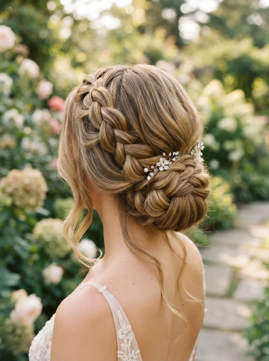 Waterfall Braid into Bun