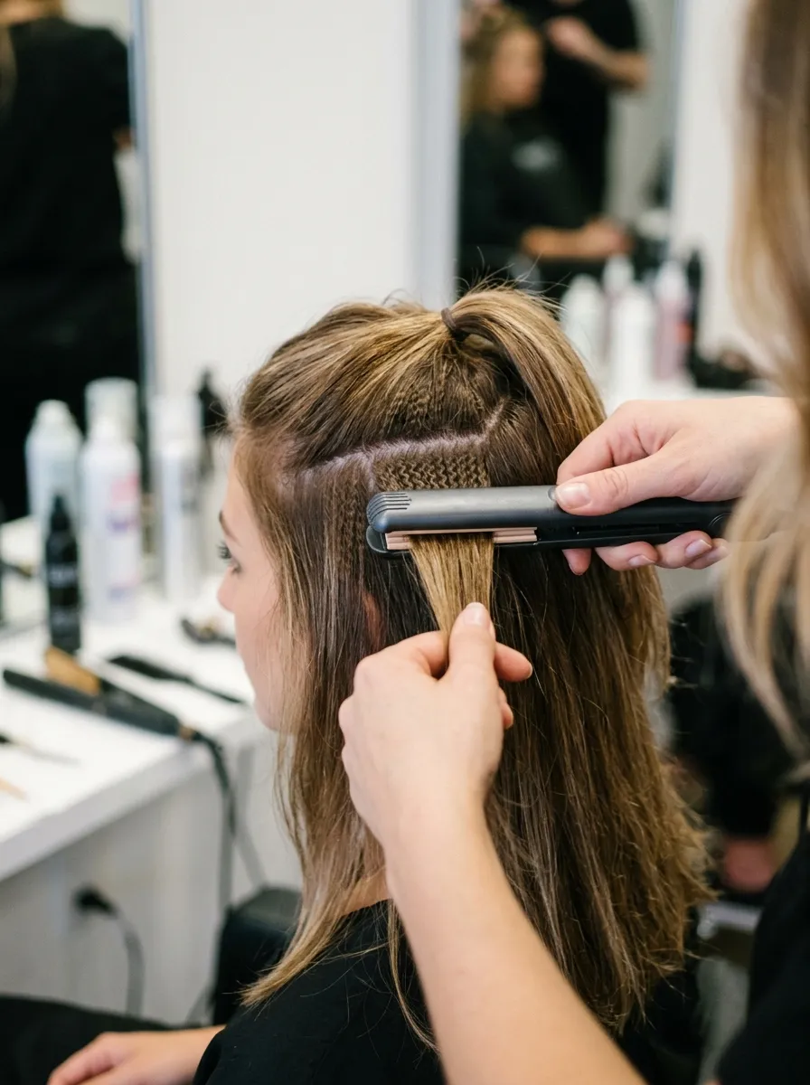 Ponytail with Crimped Roots
