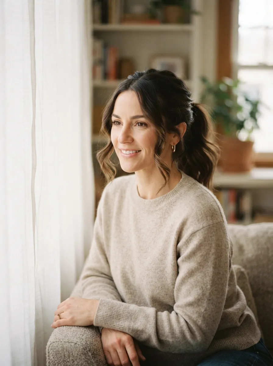 The Ponytail with Face Framing Layers