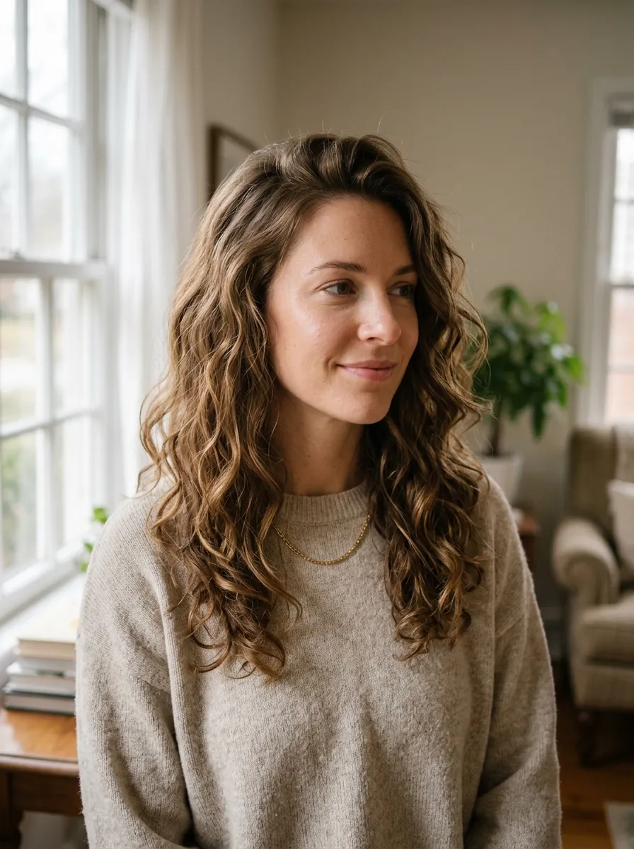 Loose Waves With Volumizing Mousse