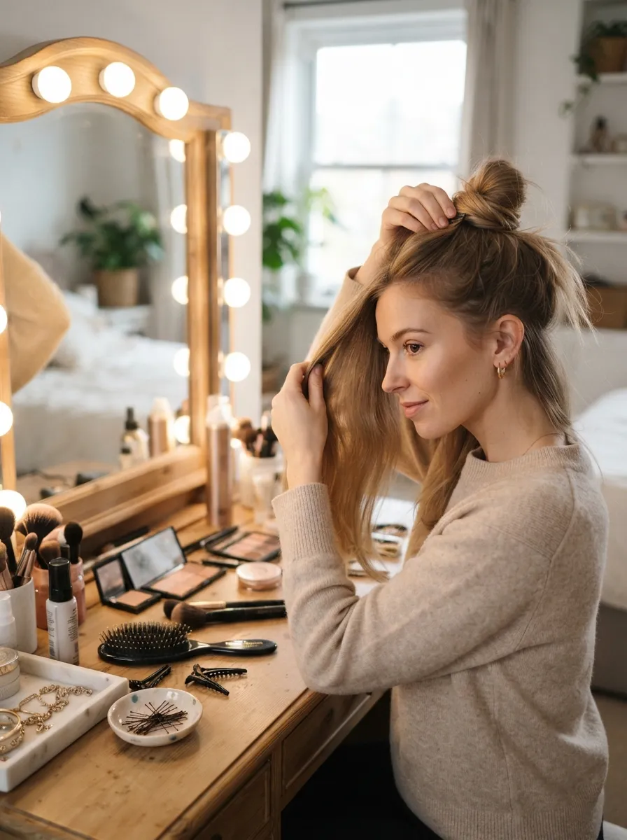 High Bun For Thin Hair