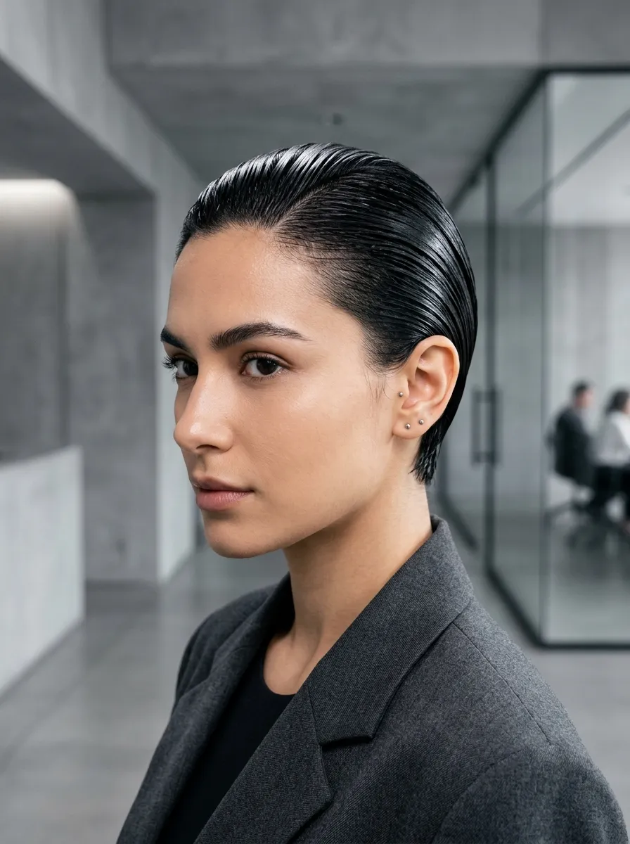 Wet Look Hair With Gel