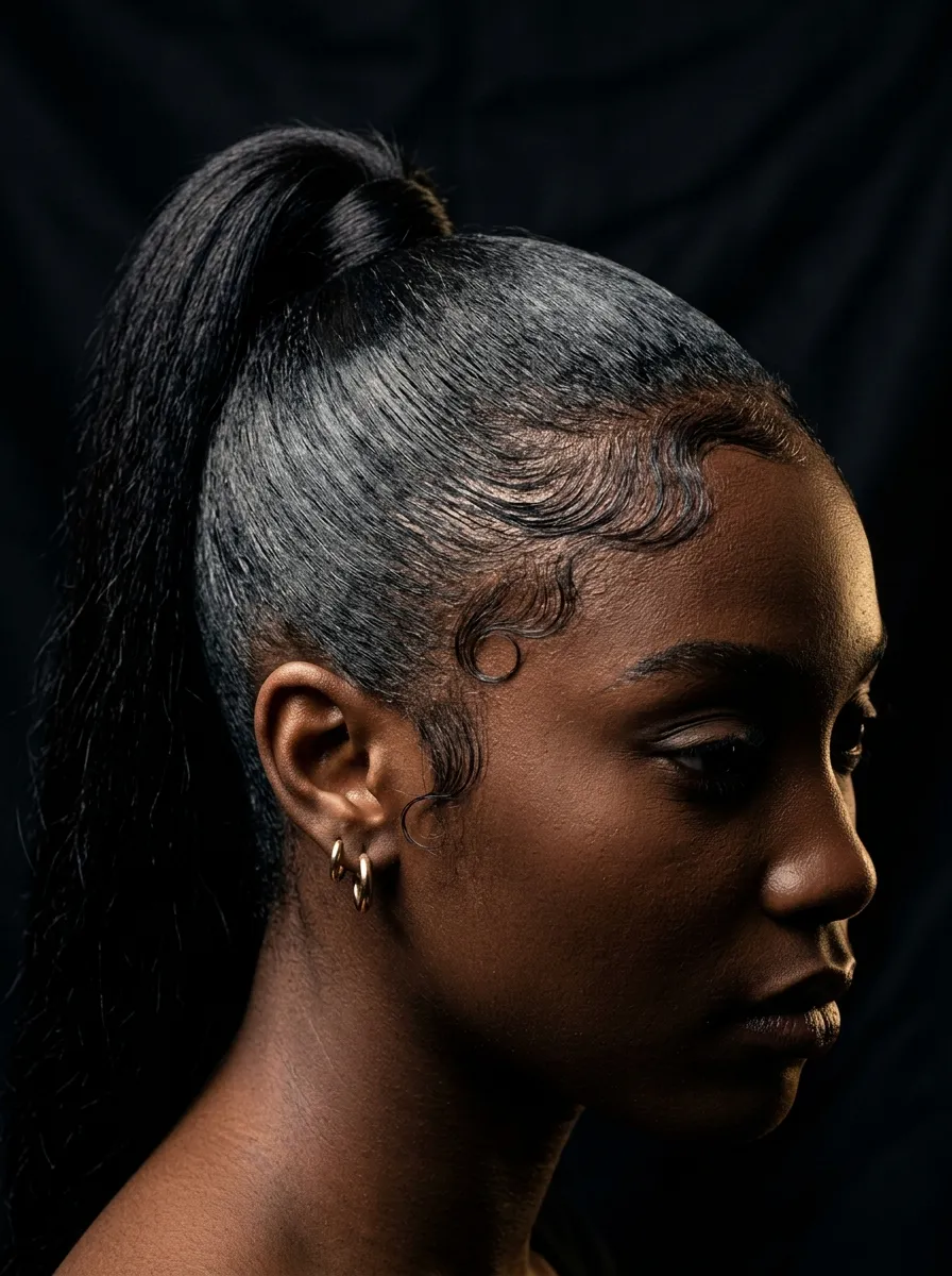 Ponytail with a Bow Clip