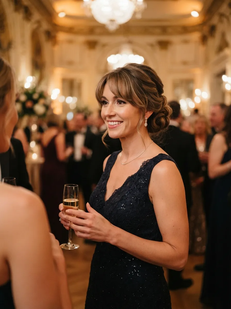 Long Bangs for Formal Occasions