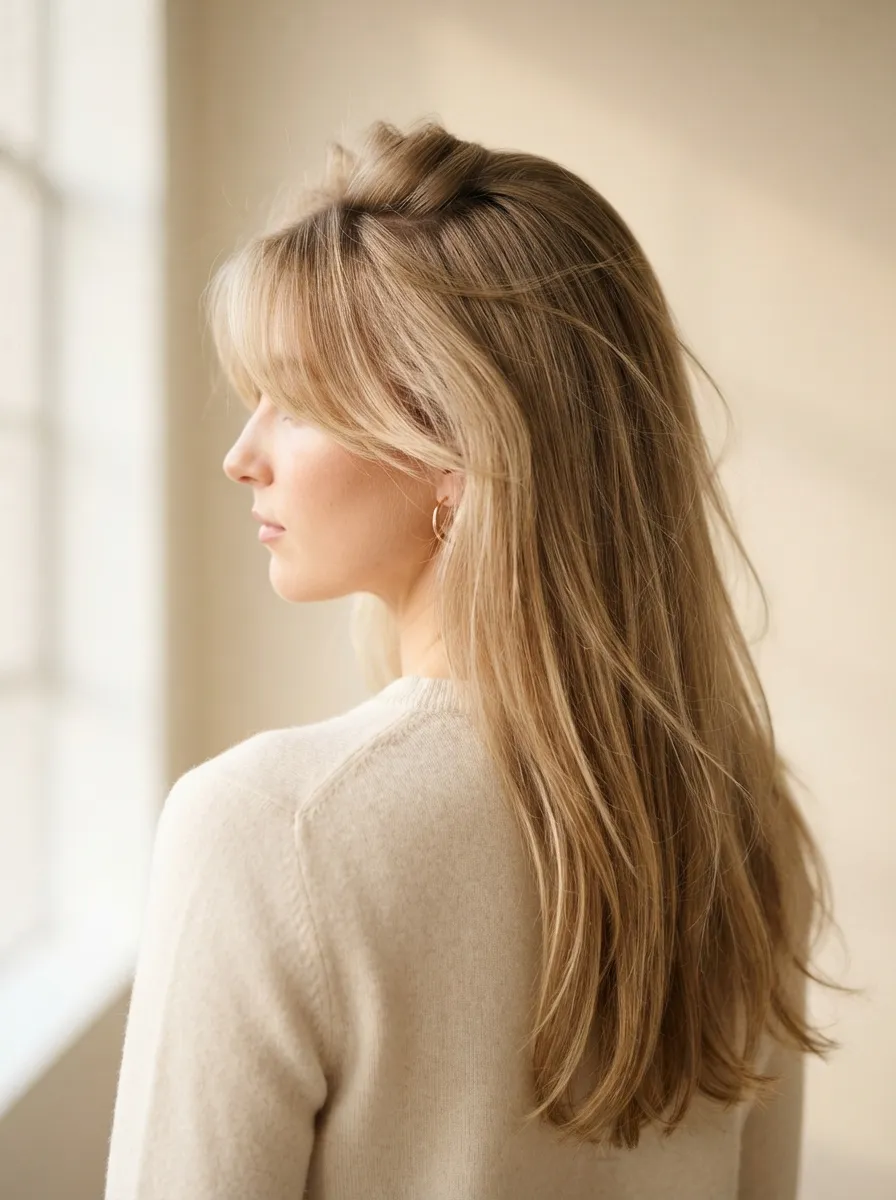 Curtain Bangs for Fine Hair with Root Lift