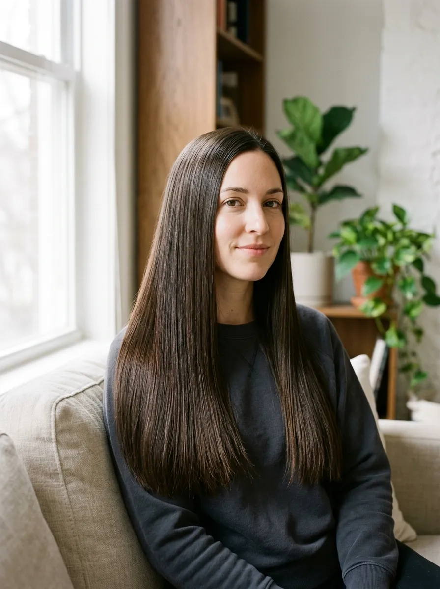 Glossy Straight Hair