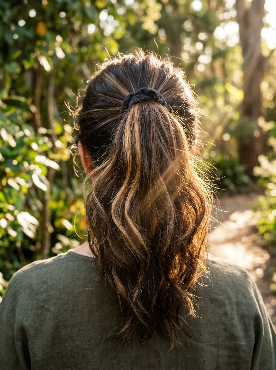 Ponytail with Chunky Highlights