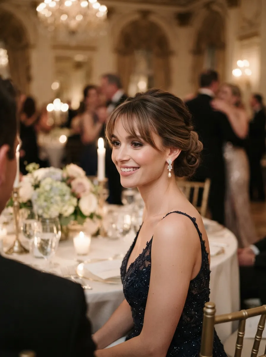 Wispy Bangs for Special Occasion Updos